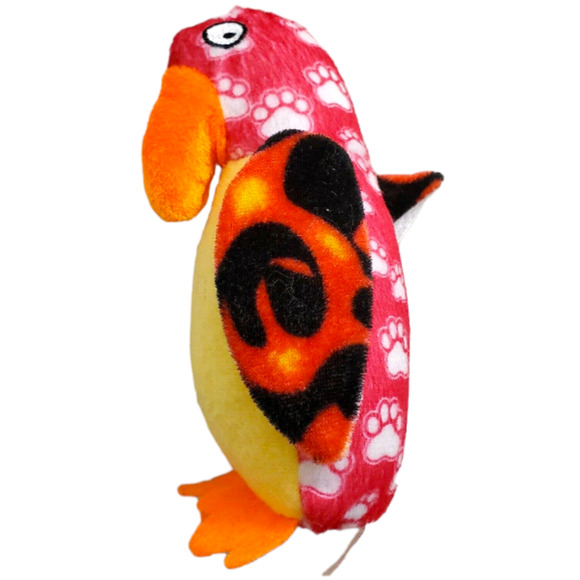 Kelly Toy Beanie Plush Colorful Parrot Paw Print Pattern - Picture 4 of 6